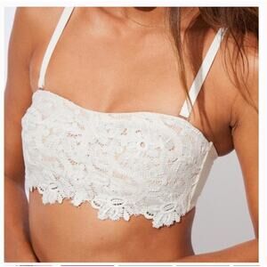 Aerie Crochet Lace Convertible Bandeau Bralette